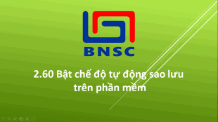 2.60 Bật chế độ tự động sao lưu trên phần mềm