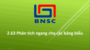 2.63 Phân tích ngang cho các bảng biểu