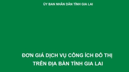 Gia Lai: Quyết định 300/QĐ-UBND Công bố Bộ đơn giá dịch vụ công ích đô thị mới năm 2023