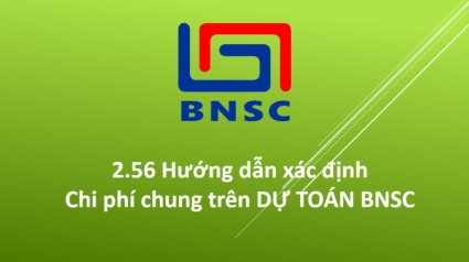 2.56 Hướng dẫn xác định Chi phí chung trên DỰ TOÁN BNSC