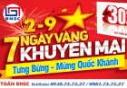 Mừng Đại lễ Quốc khánh 2/9: GIẢM 30% giá phần mềm